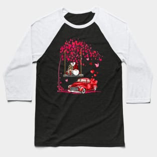 Gnomes Red Truck Tree Valentine's Day Gift Shirt Baseball T-Shirt